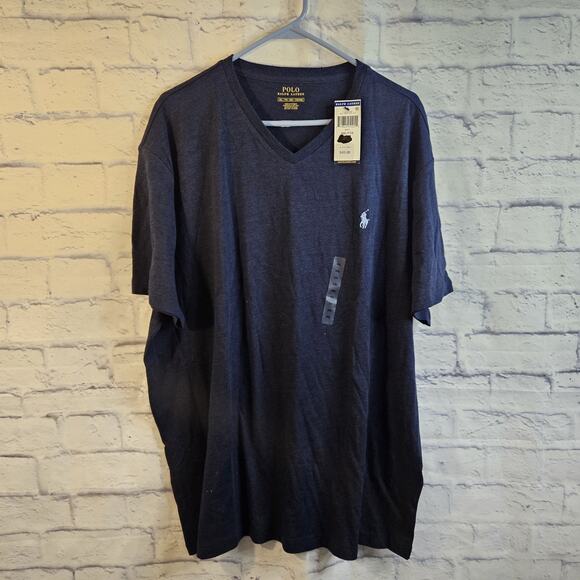 Polo Ralph Lauren Other - Polo Ralph Lauren Shirt Men XXL Blue V-Neck Embroidered Pony NEW